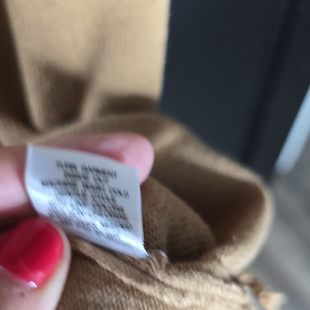 New York & Company Tan Long Sleeve Fringe Dress - Picture 4 of 5